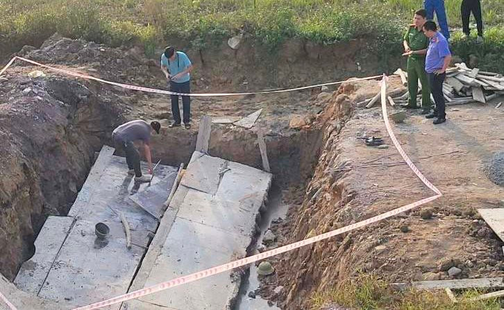 Tai nạn trên công trường đường gom cao tốc Diễn Châu - Bãi Vọt, 2 người tử vong