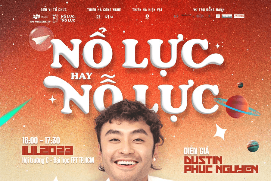 Diễn giả Dustin Phúc Nguyễn bàn luận về định nghĩa nỗ lực tại talkshow 'Nổ lực hay Nỗ lực'