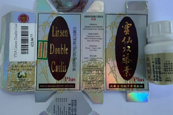 Sản phẩm Linsen Double Caulis Plus là thuốc giả, pha trộn trái phép tân dược