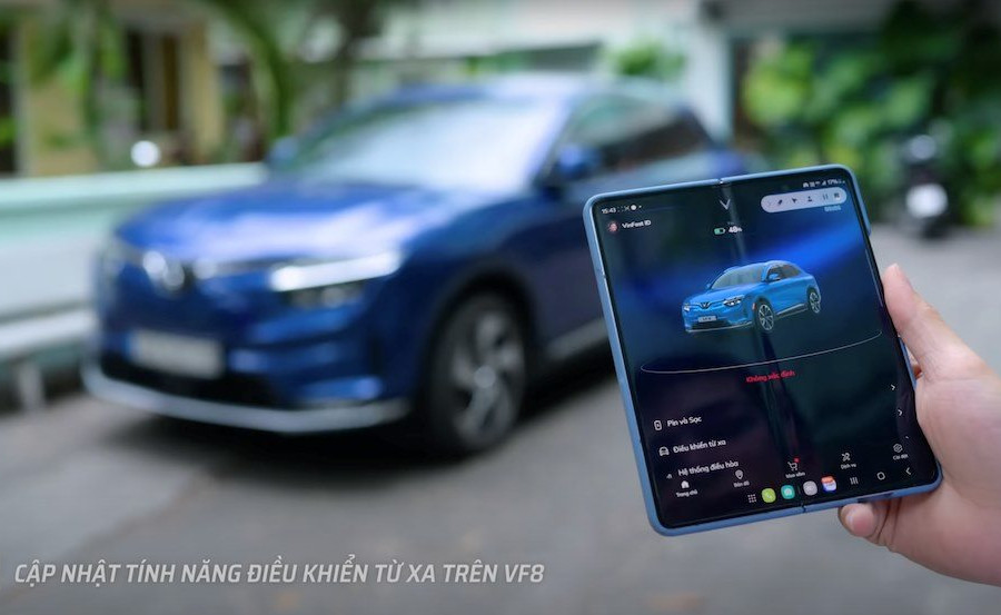 Chủ xe VinFast có thể điều khiển xe VF 8 từ xa hàng ngàn cây số qua phần mềm nâng cấp