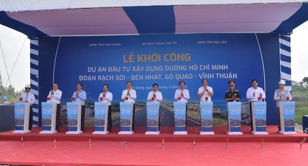 Khởi công dự án đường Hồ Chí Minh đoạn đi qua Kiên Giang