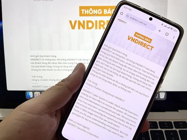Ủy ban Chứng khoán Nhà nước cảnh báo sau vụ VNDirect bị tấn công mạng