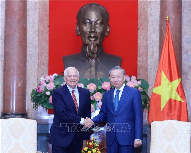 Chủ tịch nước Tô Lâm tiếp Phó chủ tịch Ủy ban Châu Âu Josep Borrell Fontelles