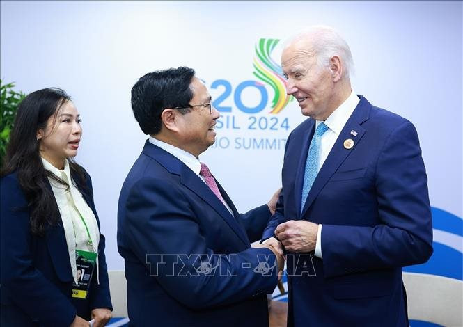 Thủ tướng Phạm Minh Chính gặp Tổng thống Mỹ Joe Biden