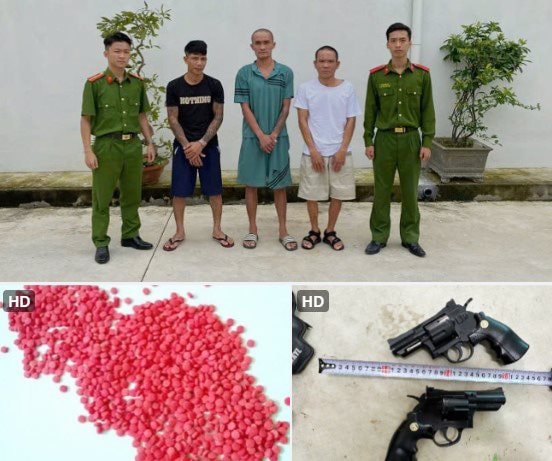 Công an TP.Vinh phá đường dây mua bán ma túy có tàng trữ súng quân dụng