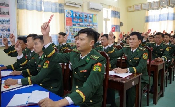 An Giang: Đảng bộ Đồn Biên phòng cửa khẩu Vĩnh Xương tổ chức đại hội điểm