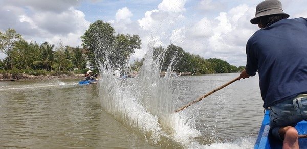 Săn cá vồ chó ở đầm Thị Tường