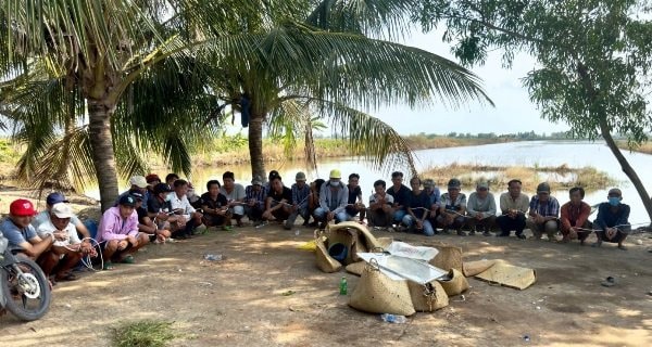 Kiên Giang: Triệt xóa tụ điểm đá gà sau vuông tôm, bắt giữ 31 người