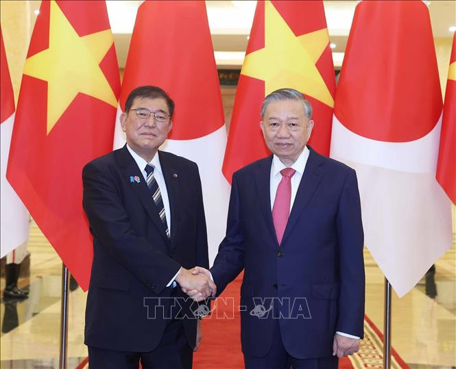 Tổng Bí thư Tô Lâm tiếp Thủ tướng Nhật Bản Ishiba Shigeru