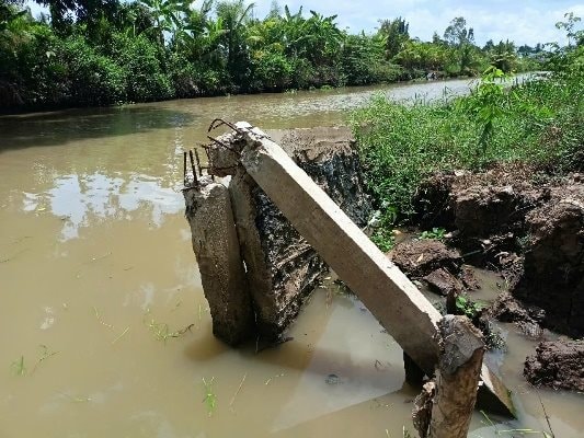 Bạc Liêu: Bờ kè chống sạt lở bị... sạt lở
