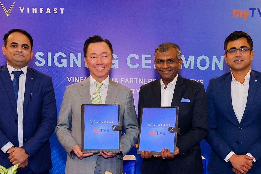 Vinfast hợp tác với myTVS phát triển mạng lưới dịch vụ hậu mãi toàn diện tại Ấn Độ