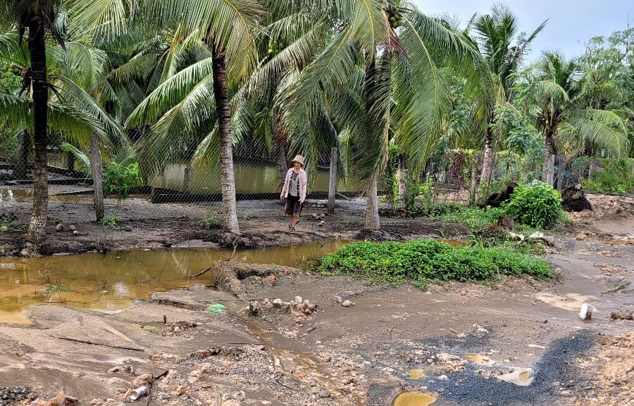 Thi công cầu Rạch Miễu 2: BQL dự án Mỹ Thuận hứa khắc phục tình trạng nước ngập nhà dân