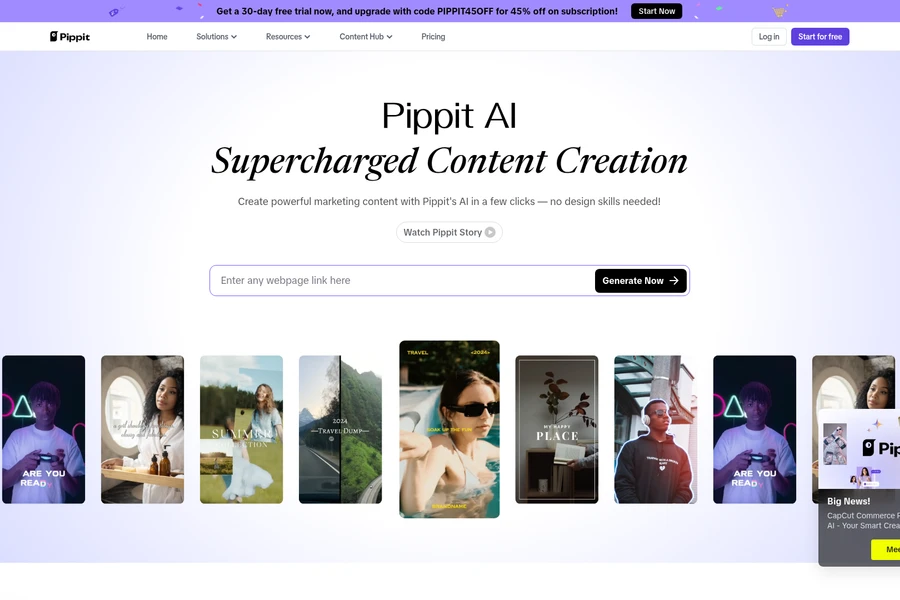 Pippit AI: Trợ thủ tạo video và hình ảnh quảng cáo trong ‘một nốt nhạc’