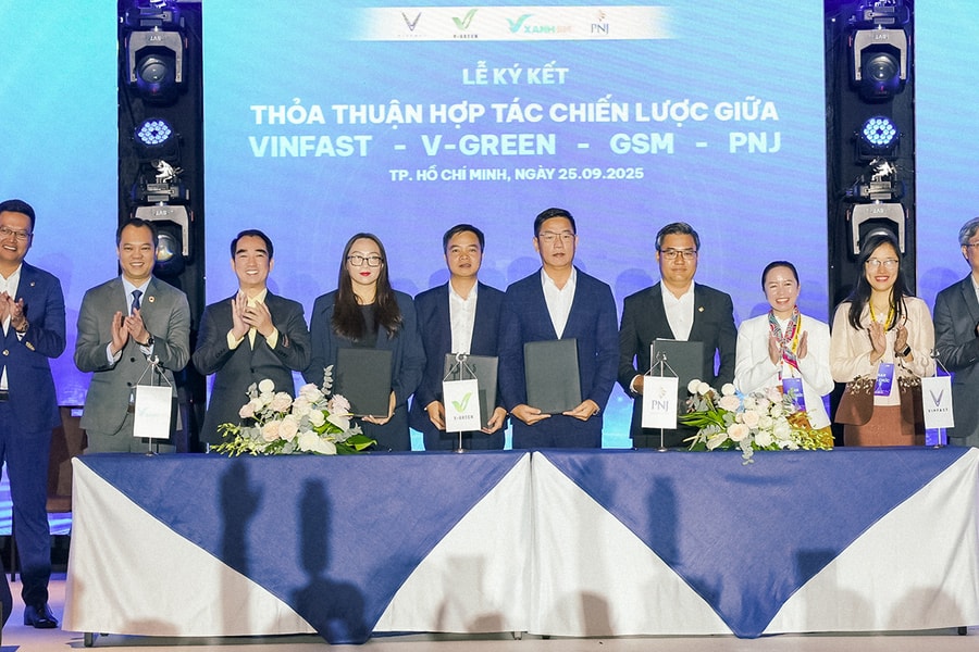 PNJ hợp tác cùng Vinfast, GSM, V-Green thúc đẩy giao thông xanh trong doanh nghiệp