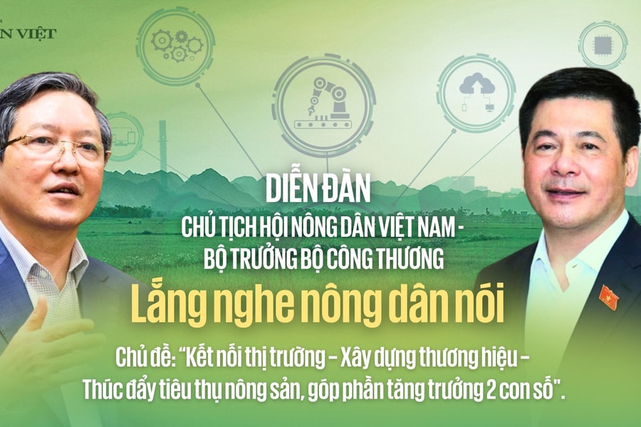 Diễn đàn 'Chủ tịch Hội Nông dân và Bộ trưởng Công Thương - Lắng nghe nông dân nói' kỳ vọng hóa giải nút thắt tiêu thụ nông sản