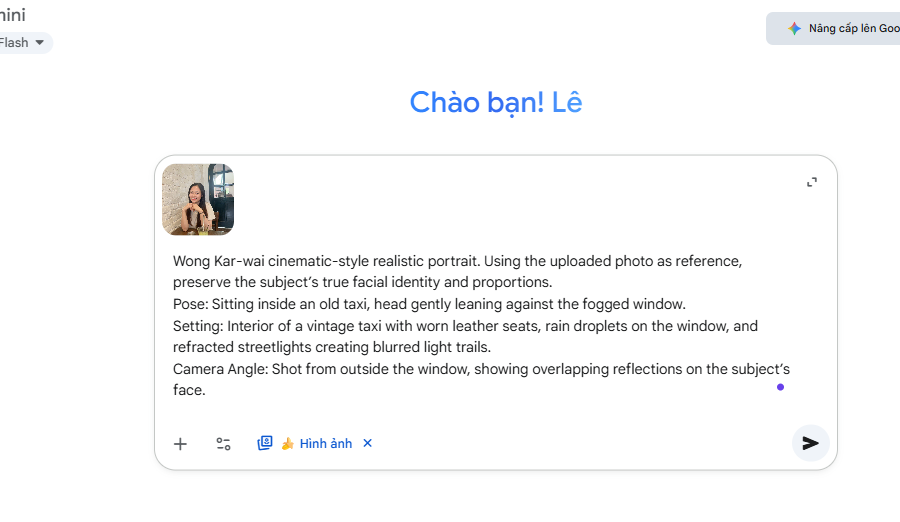 Câu lệnh tạo ảnh ngồi trong xe phong cách 'tuyệt đối điện ảnh' HongKong
