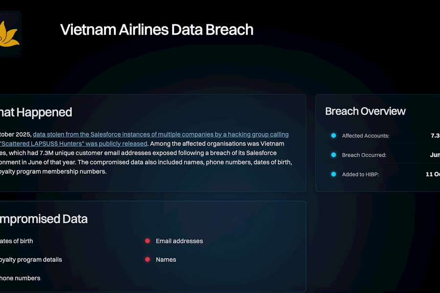 Lãnh đạo Vietnam Airlines lên tiếng về nghi vấn 7,3 triệu thông tin khách hàng bị hack
