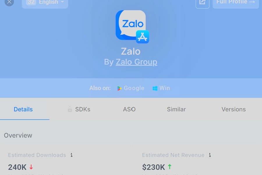 Zalo văng khỏi top 200 ứng dụng Android miễn phí ở Việt Nam