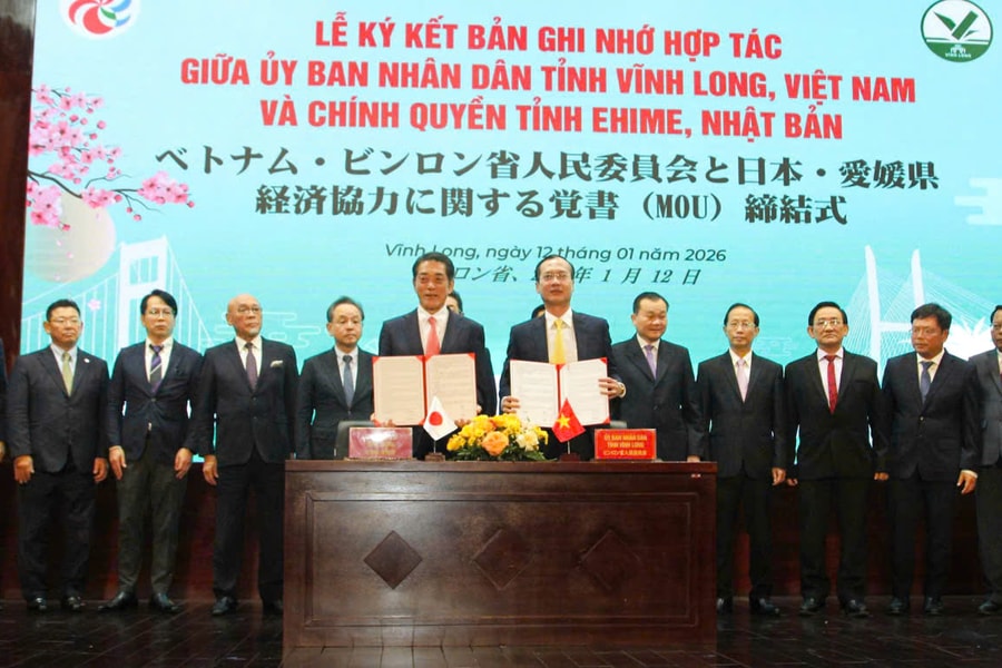 Vĩnh Long và Ehime (Nhật Bản) tăng cường hợp tác kinh tế, công nghệ và AI
