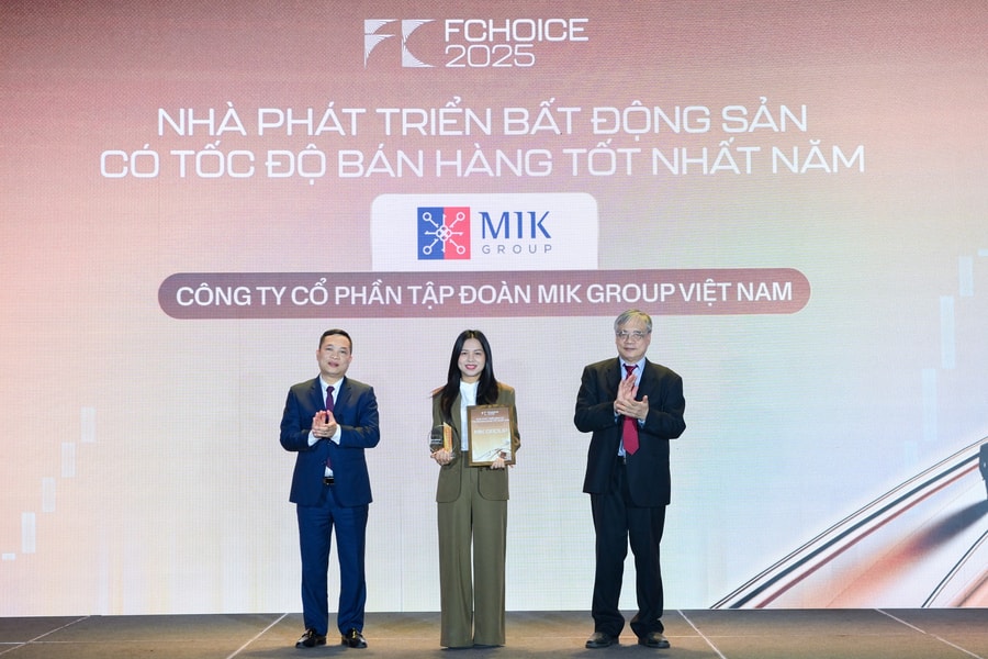 MIK Group được vinh danh 'Nhà phát triển bất động sản có tốc độ bán hàng tốt nhất năm'
