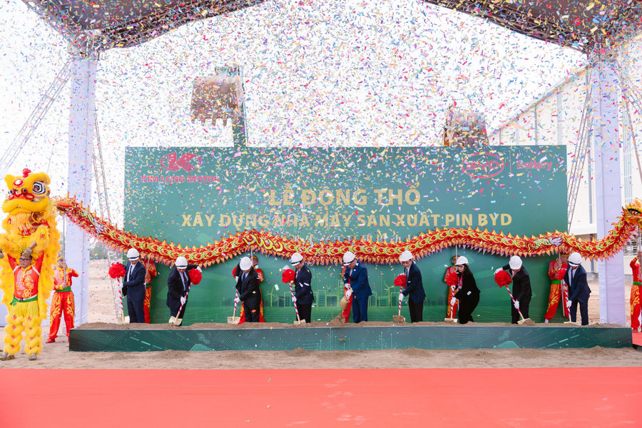 Động thổ xây dựng nhà máy sản xuất pin BYD ở Huế