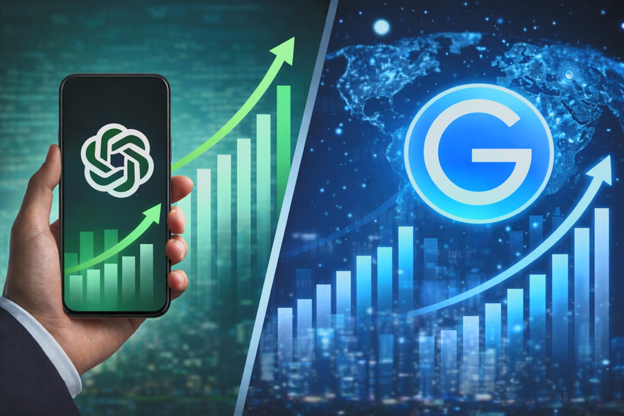 ChatGPT và Gemini tăng trưởng 'điên rồ'