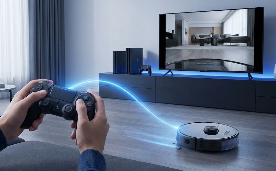 Kết nối tay cầm PlayStation với robot hút bụi và cái kết ớn lạnh