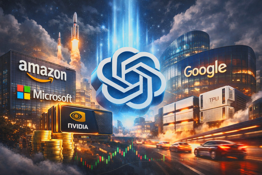 Gọi vốn kỷ lục, OpenAI giúp Nvidia và Amazon tăng tốc trong cuộc chiến với Google