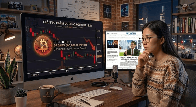 Giá Bitcoin hôm nay 4.4: Dao động quanh 66.000 USD, cả bên mua và bán đều thận trọng