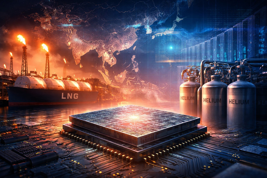 Thiếu hụt LNG, helium có thể làm tê liệt ngành chip và hạ tầng AI châu Á