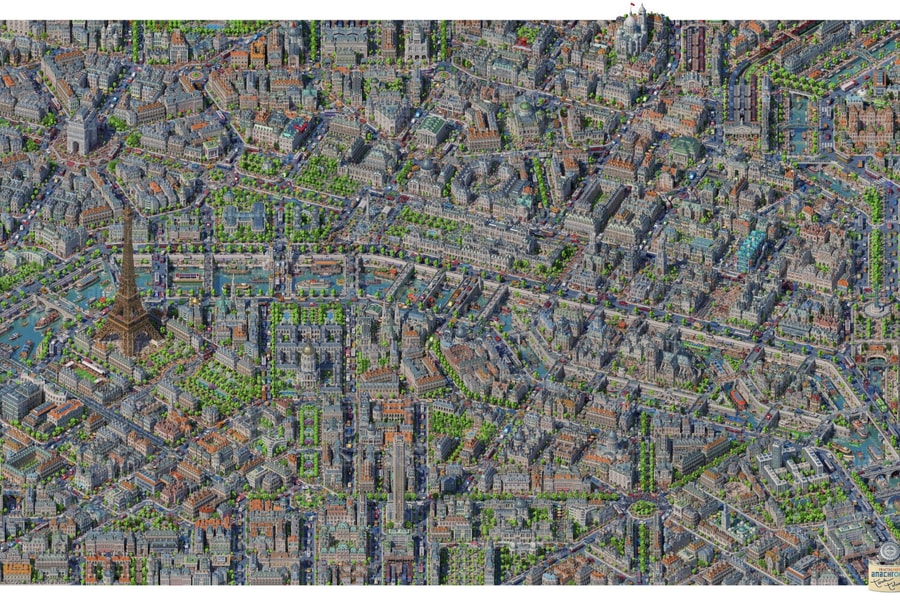 Không dùng AI, nghệ sĩ tái hiện Paris bằng bản đồ 15 tỷ pixel