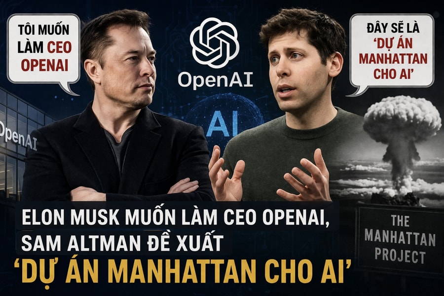 Elon Musk muốn làm CEO OpenAI, Sam Altman đề xuất ‘Dự án Manhattan cho AI’