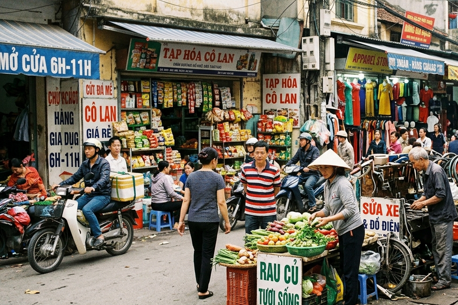 Nâng ngưỡng thuế lên 1 tỉ đồng: Tiền thuế bớt đi, nồi cơm của tiểu thương thêm đầy