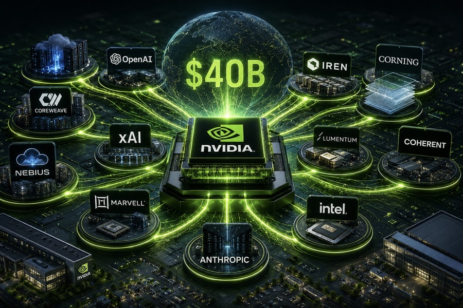 Nvidia rót hơn 40 tỉ USD vào nhiều công ty, mở rộng đế chế vượt xa chip AI