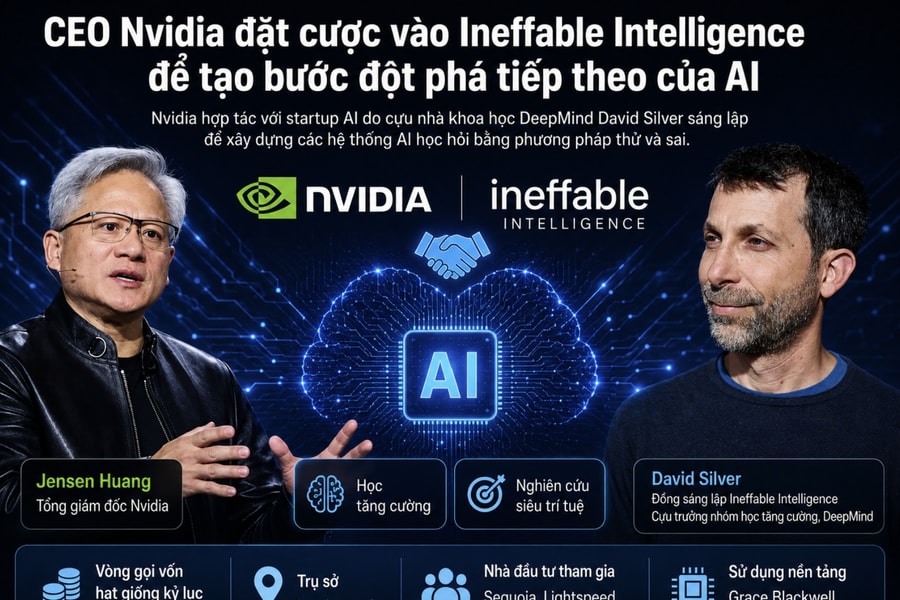 Nvidia và Ineffable Intelligence tạo bước đột phá tiếp theo của AI