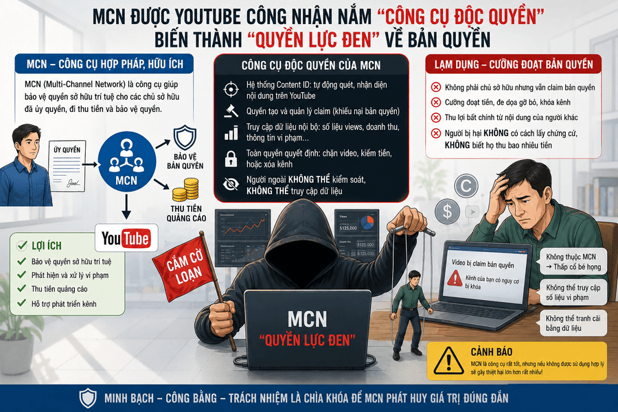 'Dù ai sai ai đúng, bên hưởng lợi đằng sau MCN cũng là các nền tảng'