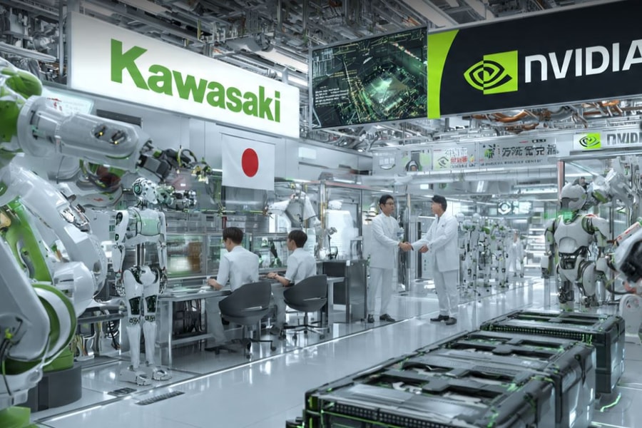 Kawasaki hợp tác với Nvidia phát triển robot trí tuệ nhân tạo