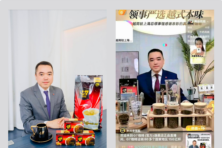 Cà phê Việt gây sốt trên TikTok Live Trung Quốc