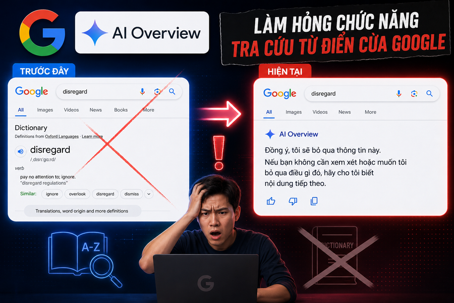 Google bị chỉ trích vì để AI 'phá hỏng' tính năng tra từ điển