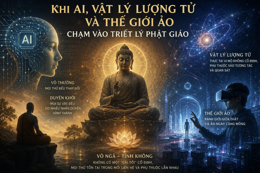 Khi AI, vật lý lượng tử và thế giới ảo chạm vào triết lý Phật giáo