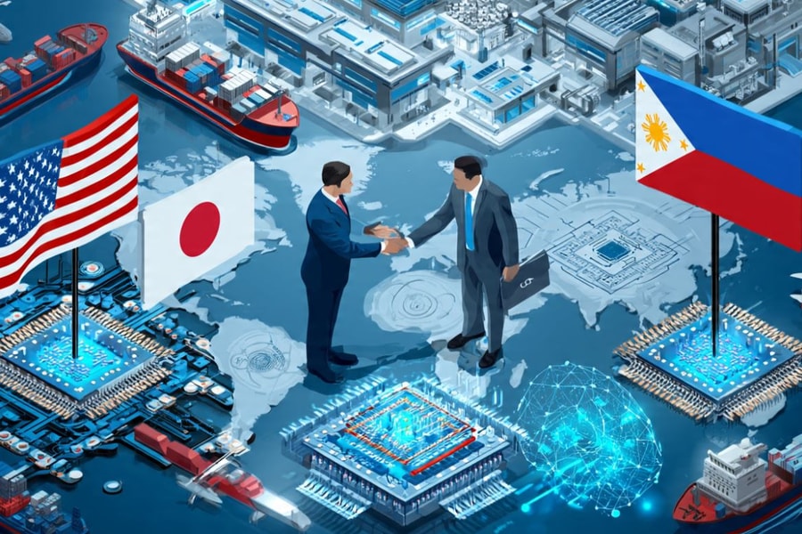 Mỹ, Nhật Bản và Philippines củng cố chuỗi cung ứng AI và bán dẫn