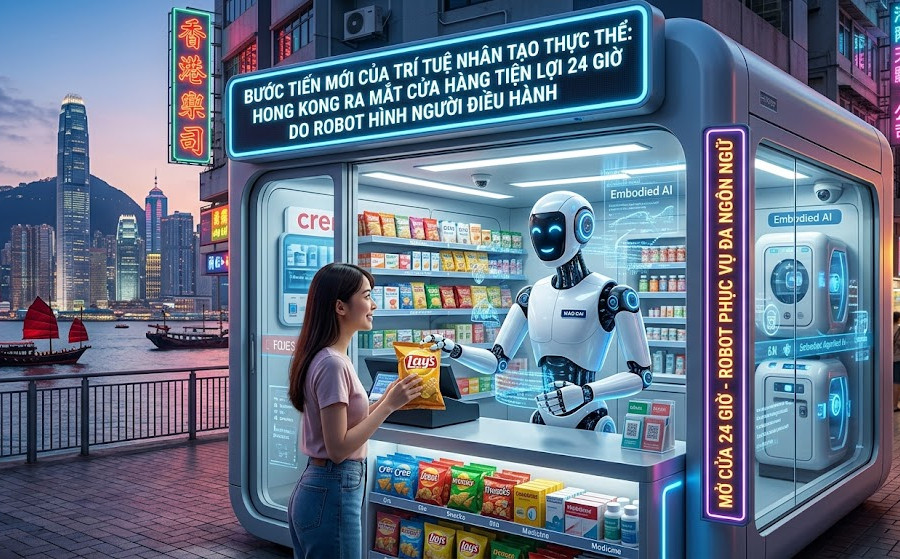 Hồng Kông ra mắt cửa hàng tiện lợi 24 giờ do robot hình người điều hành