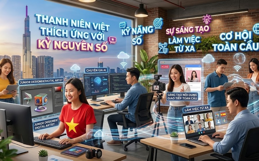 Thanh niên Việt Nam làm gì để thích ứng với công việc thời kỉ nguyên số?