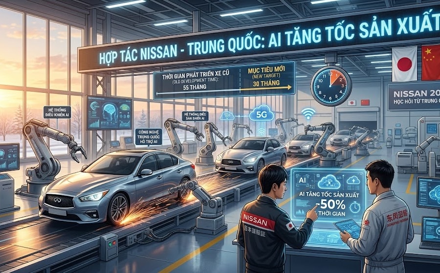 Học Trung Quốc, Nissan dùng AI để rút ngắn 1/2 thời gian phát triển xe