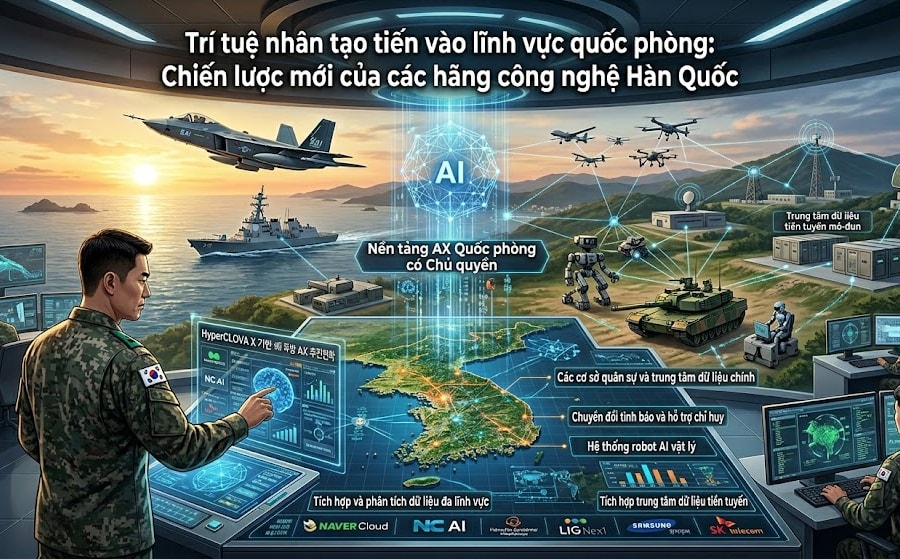 Vì sao các doanh nghiệp AI hàng đầu Hàn Quốc đầu tư vào quốc phòng?