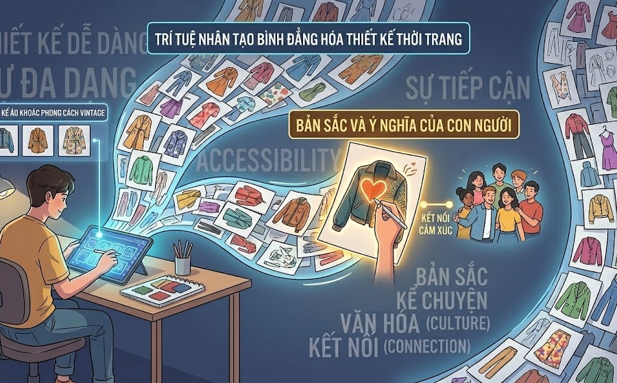 AI phá vỡ độc quyền trong ngành thời trang nhưng không tạo ra bản sắc