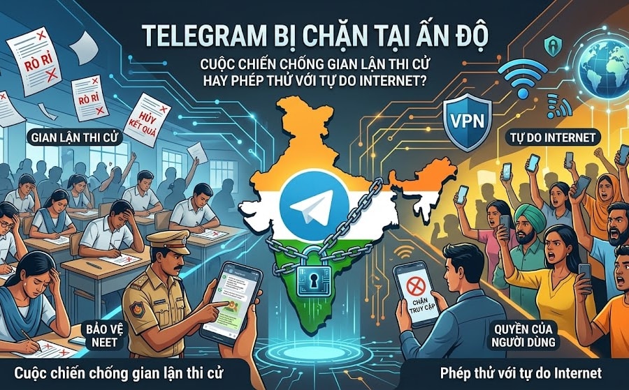 Ấn Độ chặn Telegram để chống gian lận thi cử, liệu có hiệu quả?
