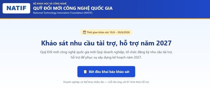 Quỹ Đổi mới Công nghệ Quốc gia khảo sát nhu cầu tài trợ năm 2027