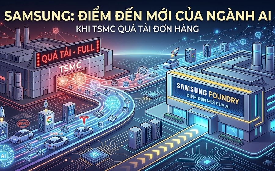 Samsung bất ngờ trở thành 'điểm đến' mới của ngành AI khi TSMC quá tải