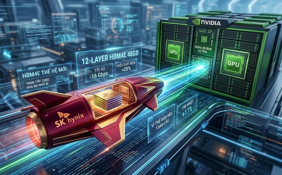 SK Hynix tung HBM4E thế hệ mới, tăng tốc cuộc đua bộ nhớ AI với Nvidia